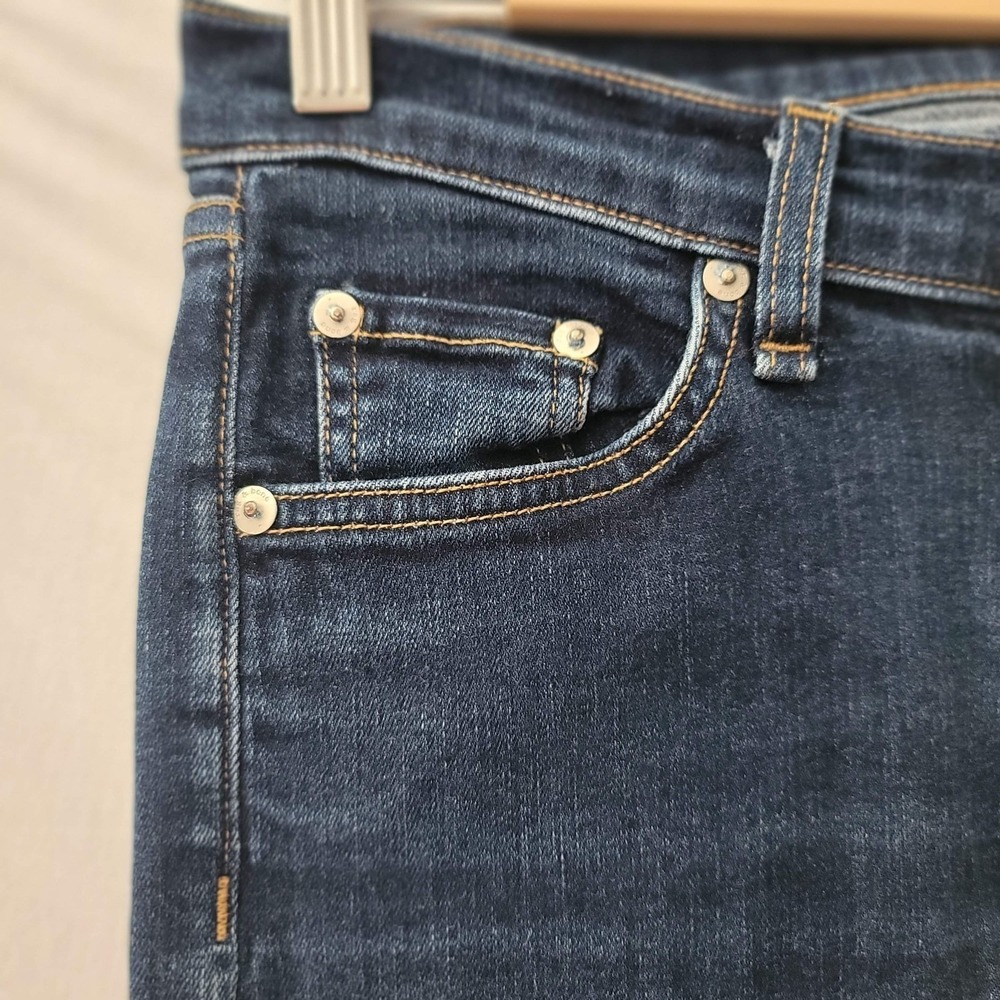 Rag & Bone Jean Capri Jeans Womens 27 Blue Heritage Skinny Stretch Dark Wash USA